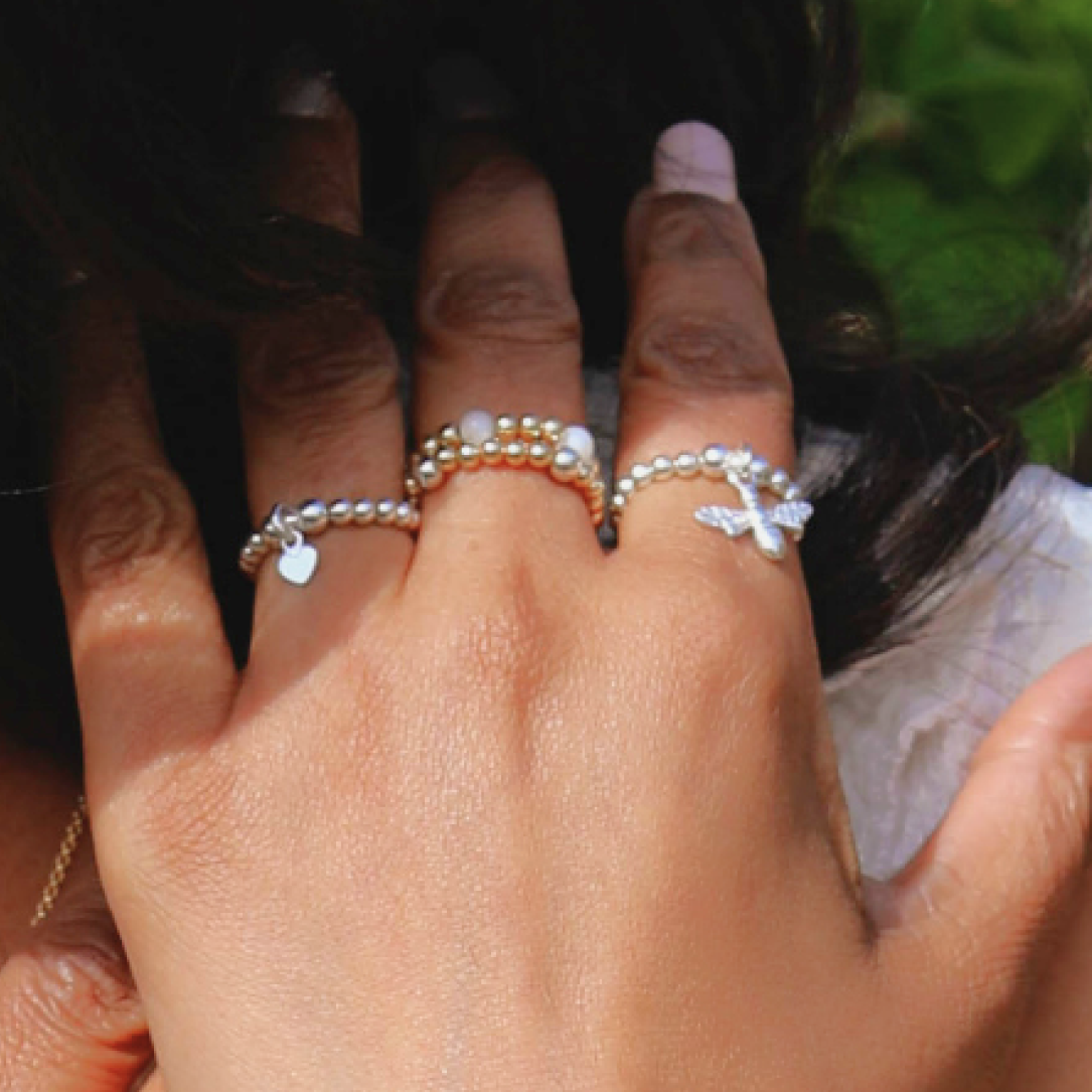 Champagne and Pearls Ring