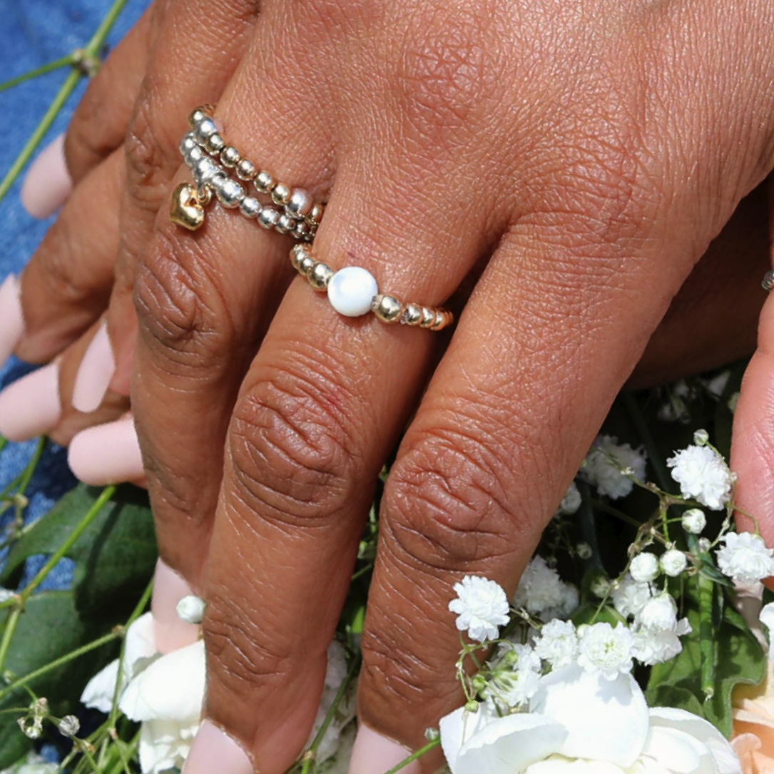 Golden Pearl Ring