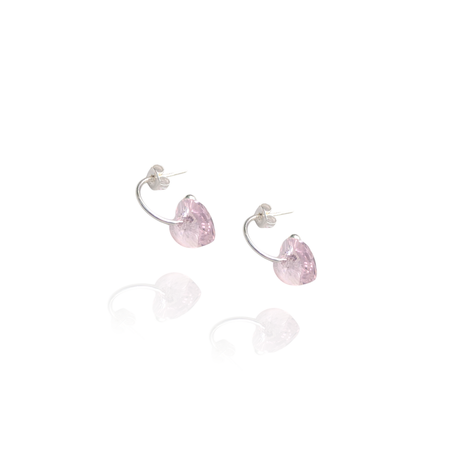 Summer Sunset Silver Hoops