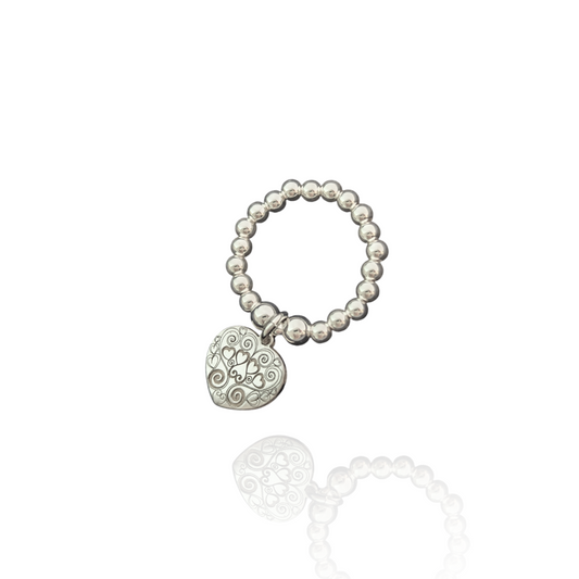 Swirly Heart Ring
