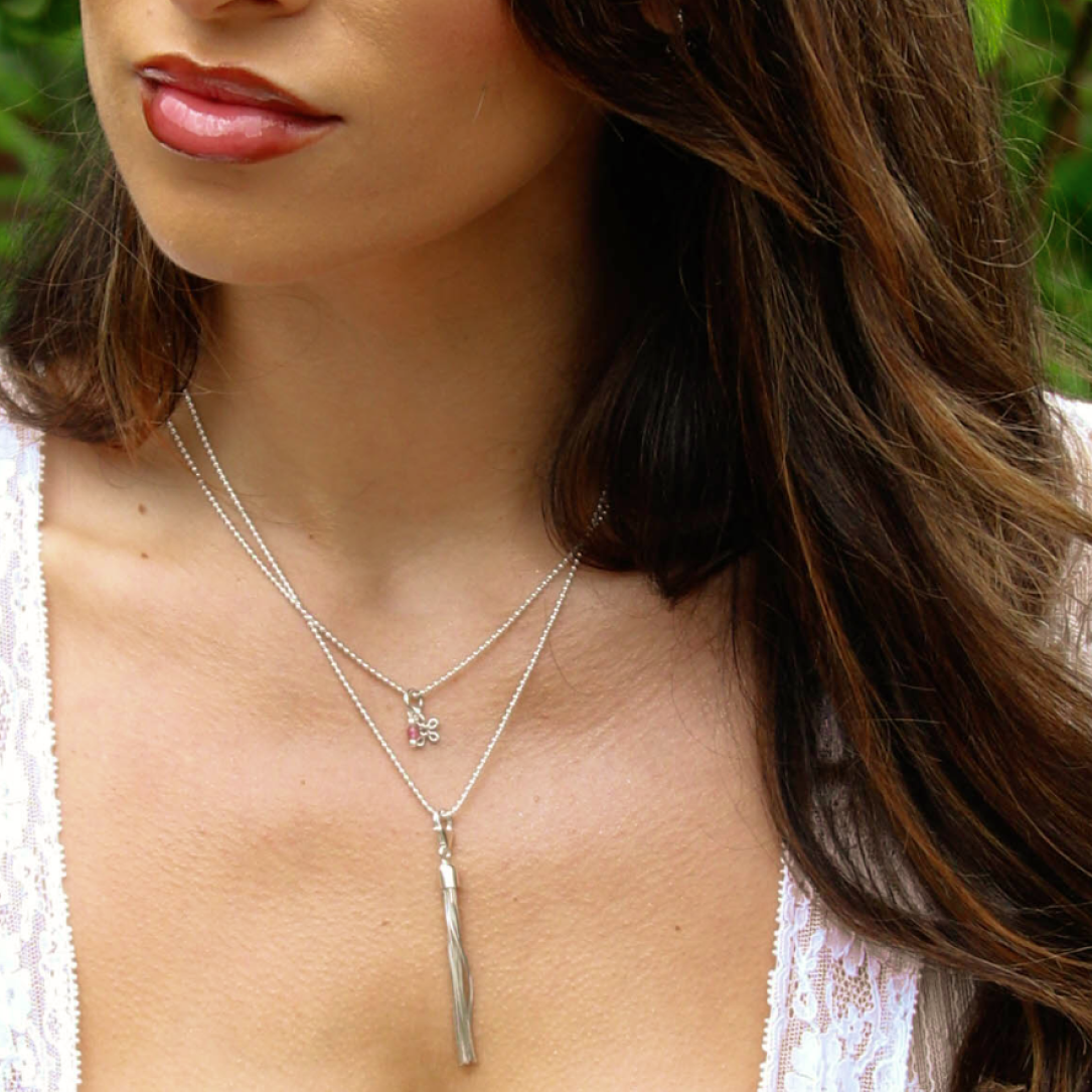 Pink Forget-Me-Not Necklace