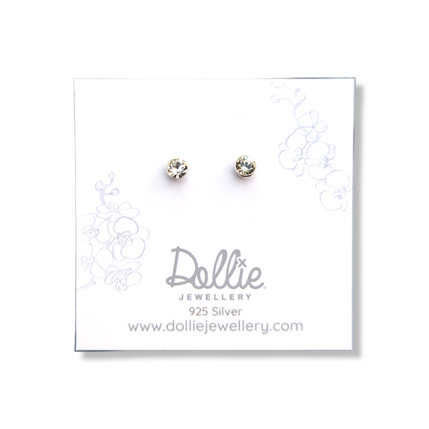 Ice White Crystal Studs