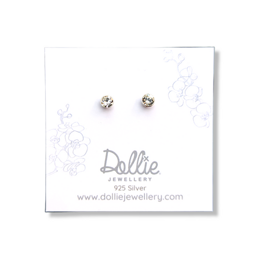 Ice White Crystal Studs