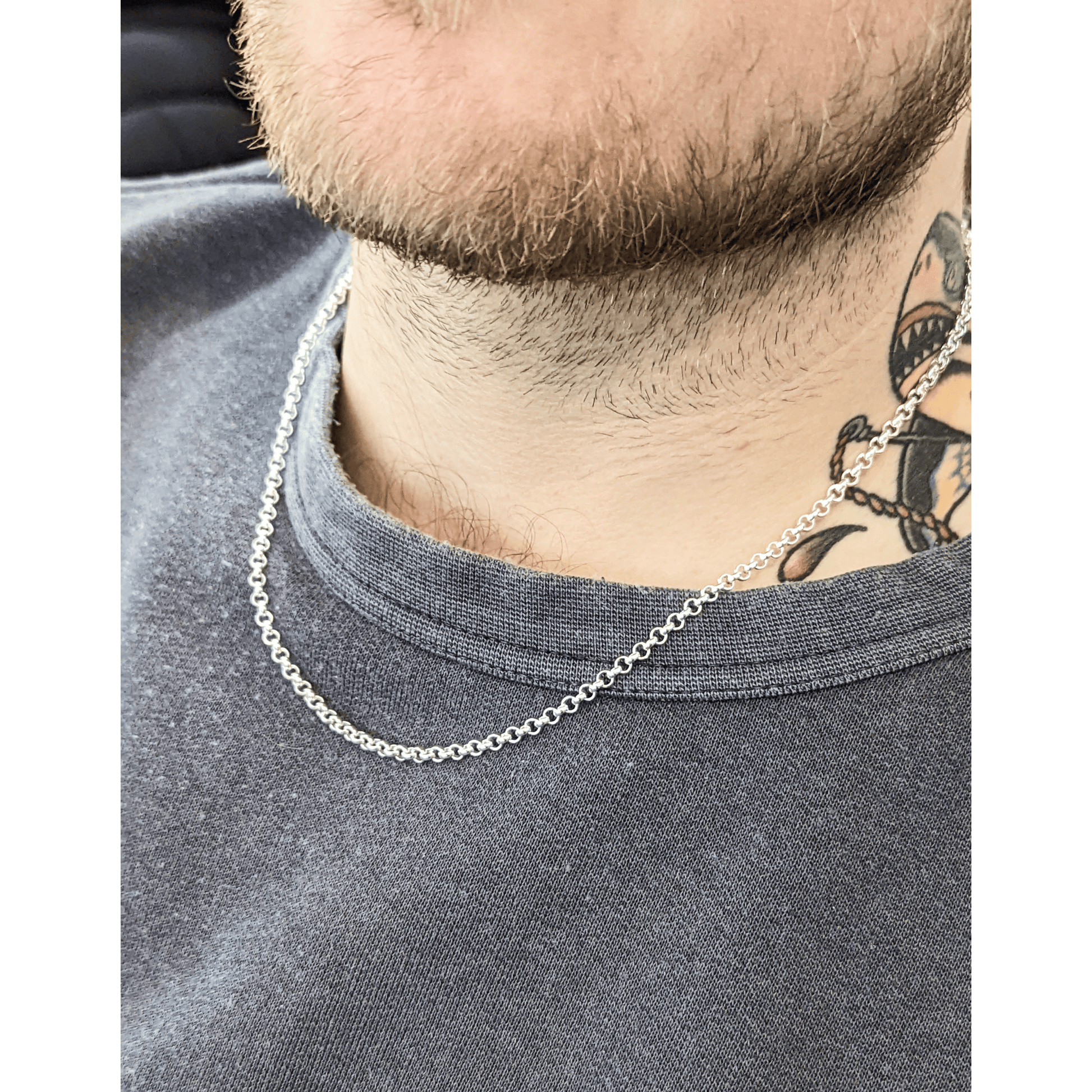 Mens Heavy Plain Belcher Chain