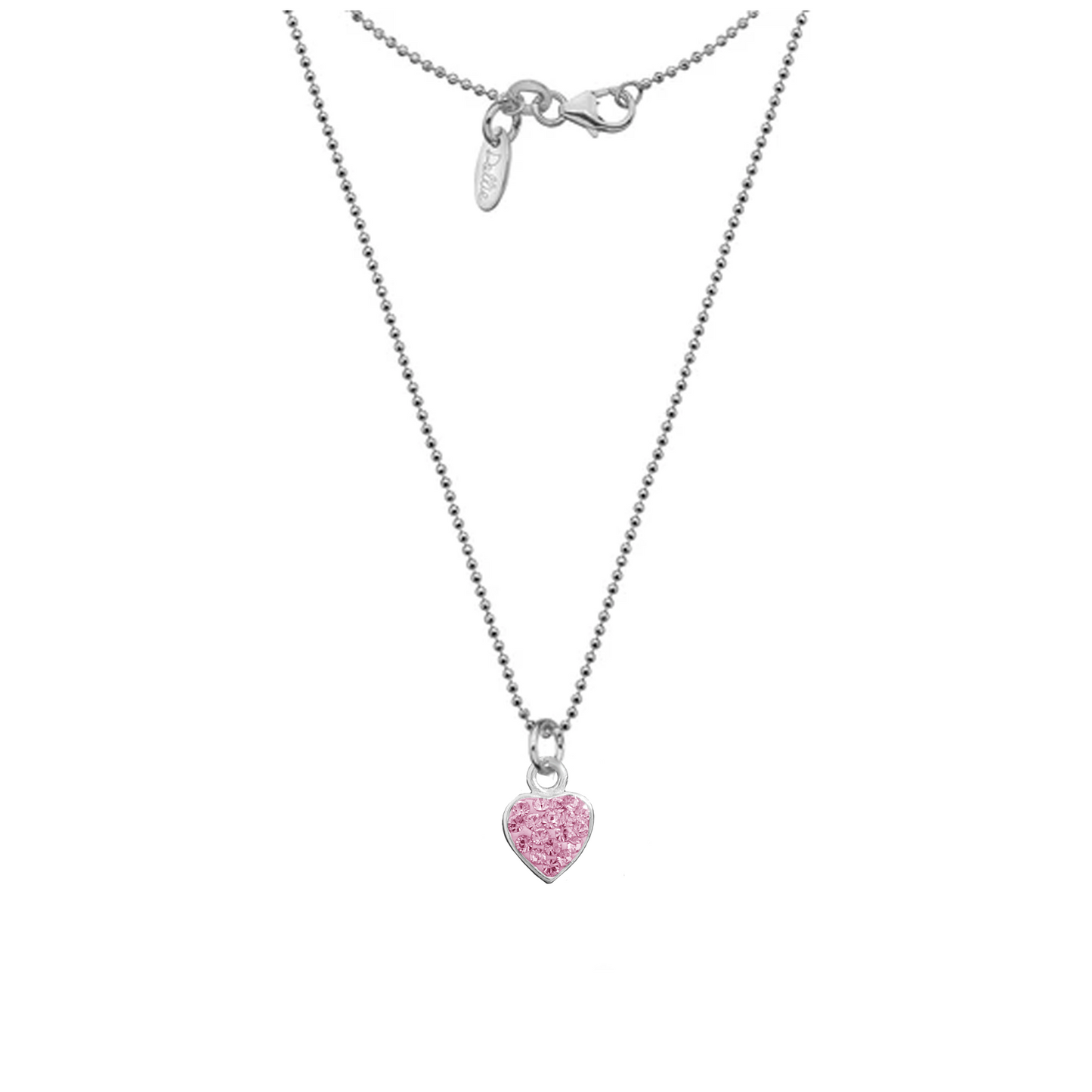 Pink Heart Sparkle Necklace