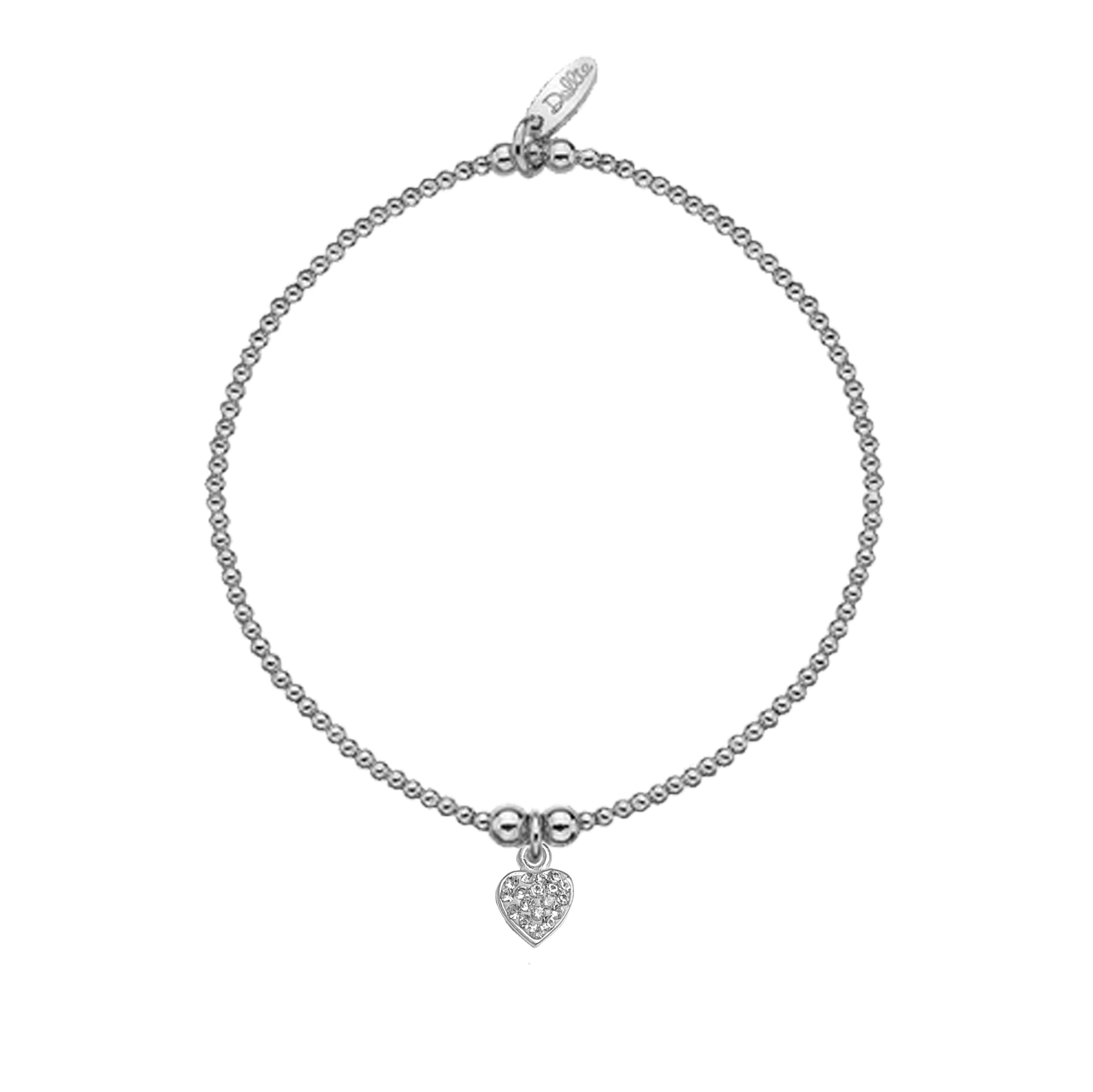 White Heart Sparkle Bracelet