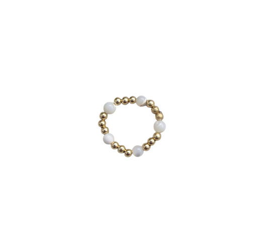 Champagne and Pearls Ring