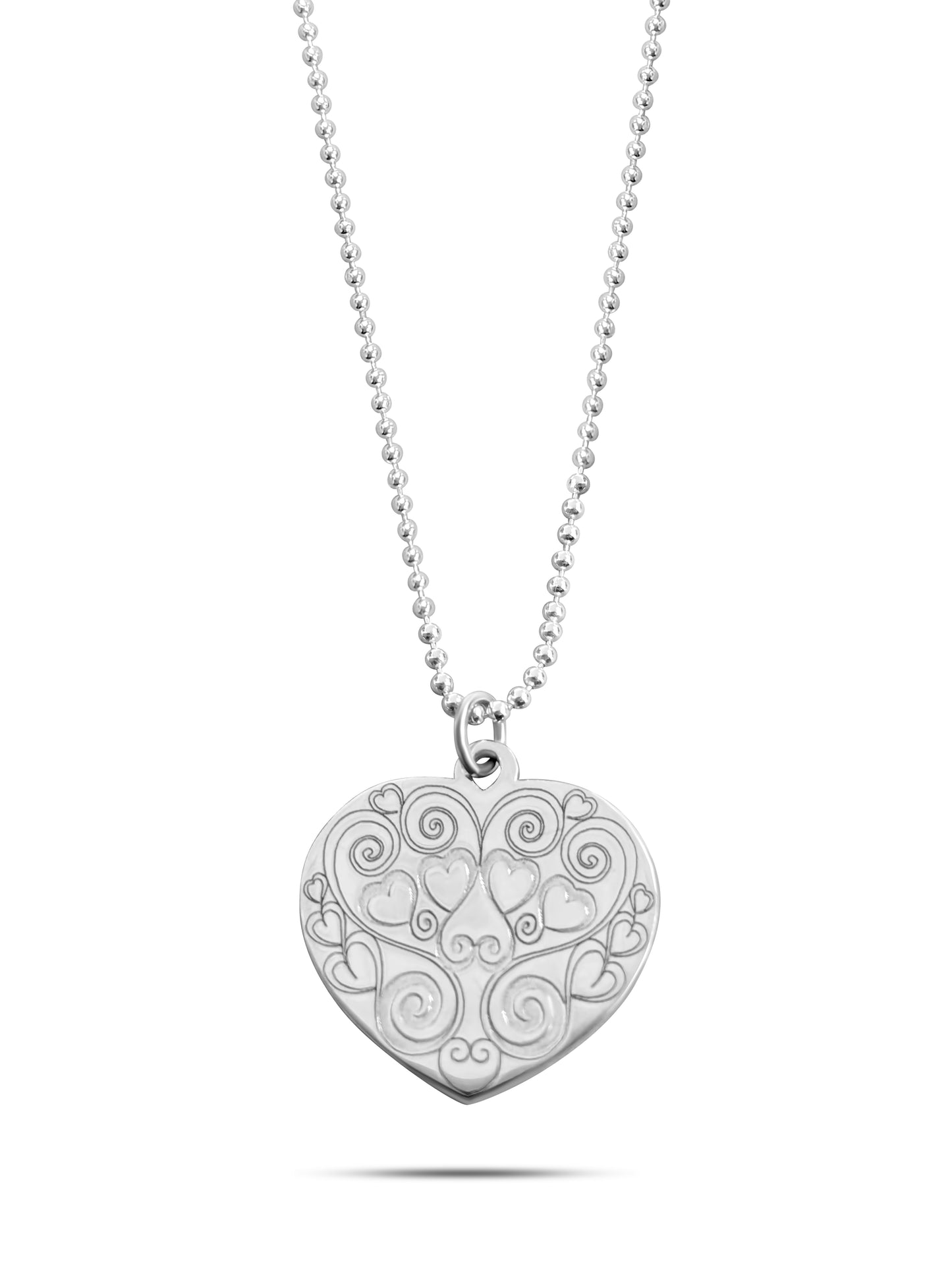 Autumn Swirls Heart Necklace