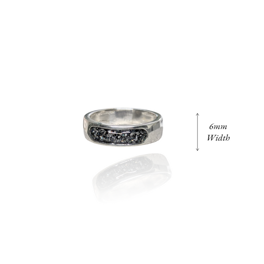 Ashes Men's channel set Ring