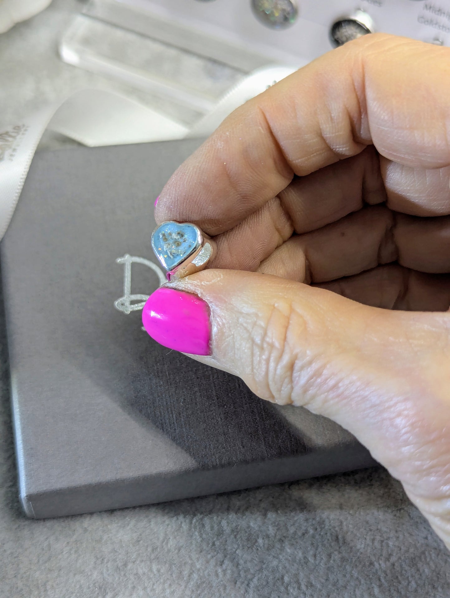 Ashes Heart Slider Charm