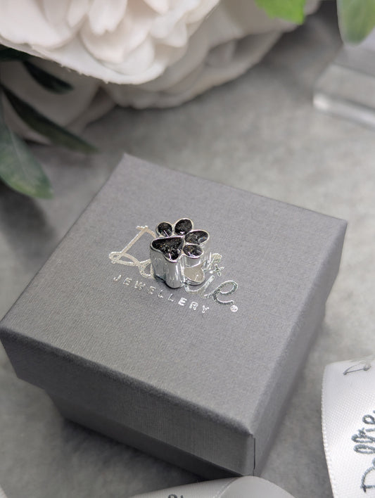 Ashes Paw Print Slider Charm