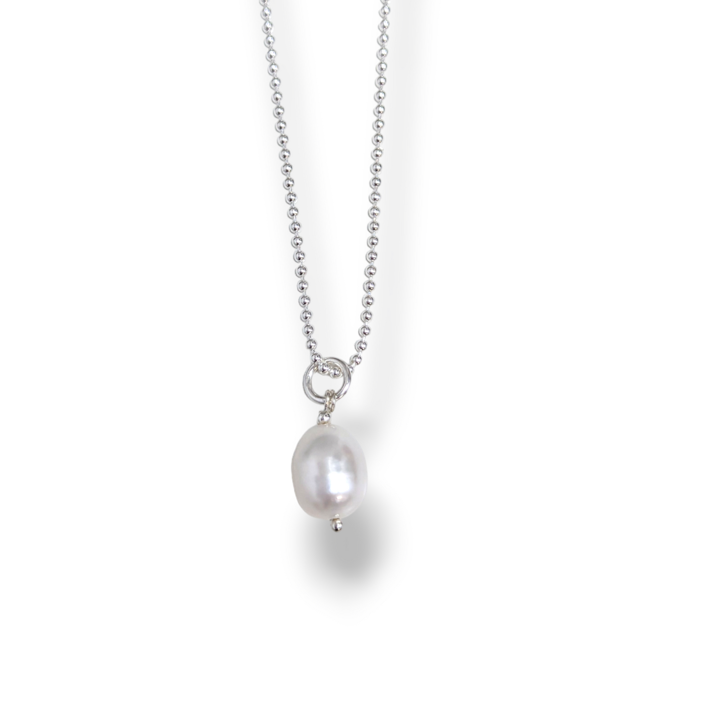 Classic White Pearl Drop Necklace