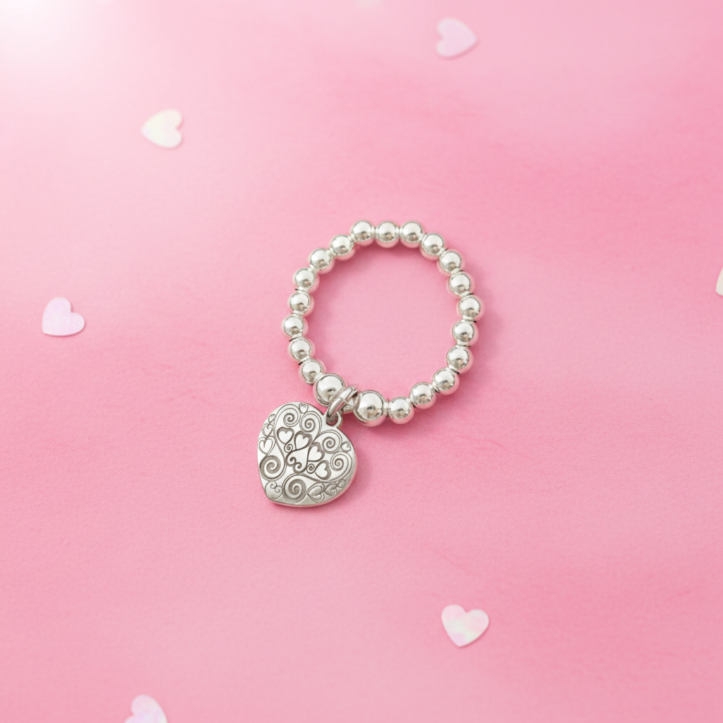 Swirly Heart Ring