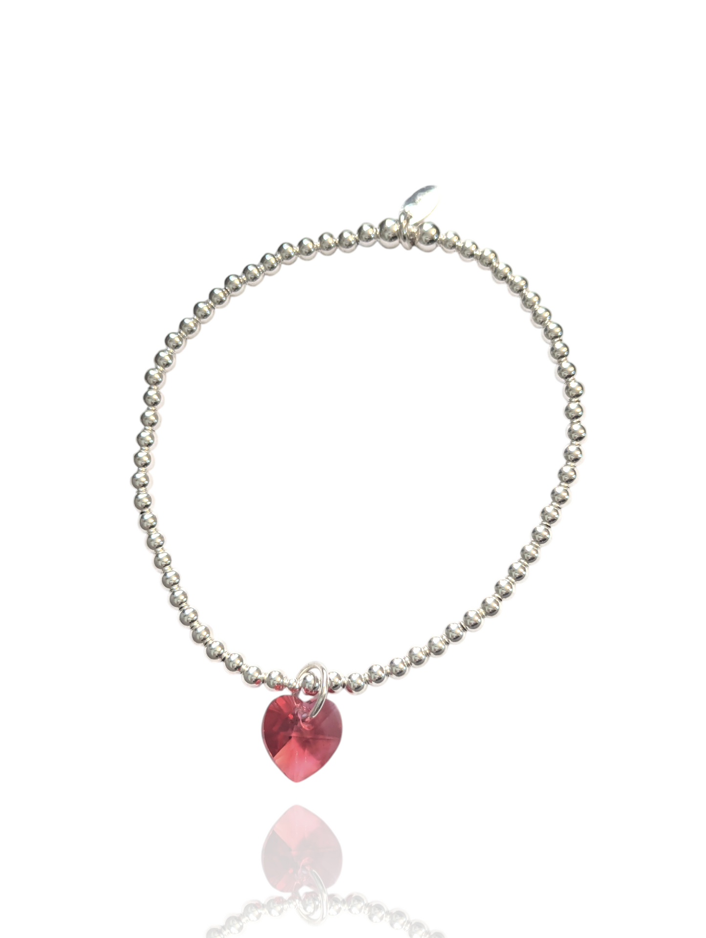 Autumn Rose Crystal Heart Bracelet