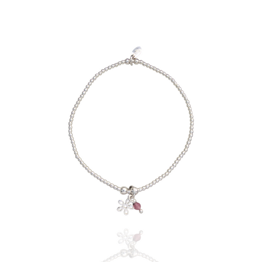 Pink Forget-Me-Not Bracelet