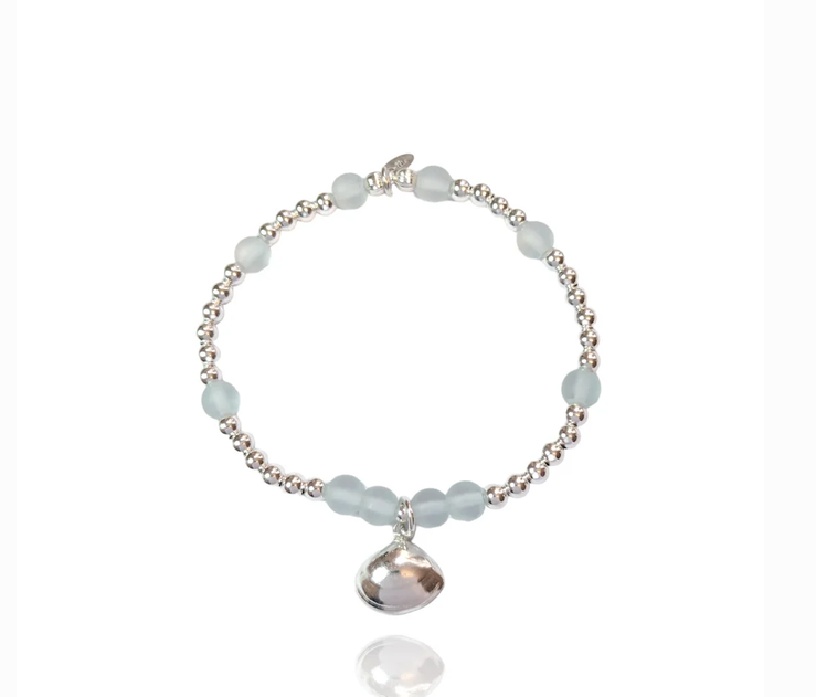 Seaglass Tellin Shell Bracelet