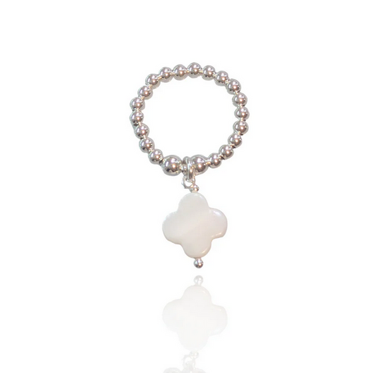 Mother of Pearl Clover Ring