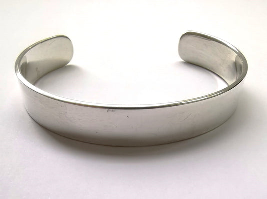 Silver Engravable Cuff Bangle