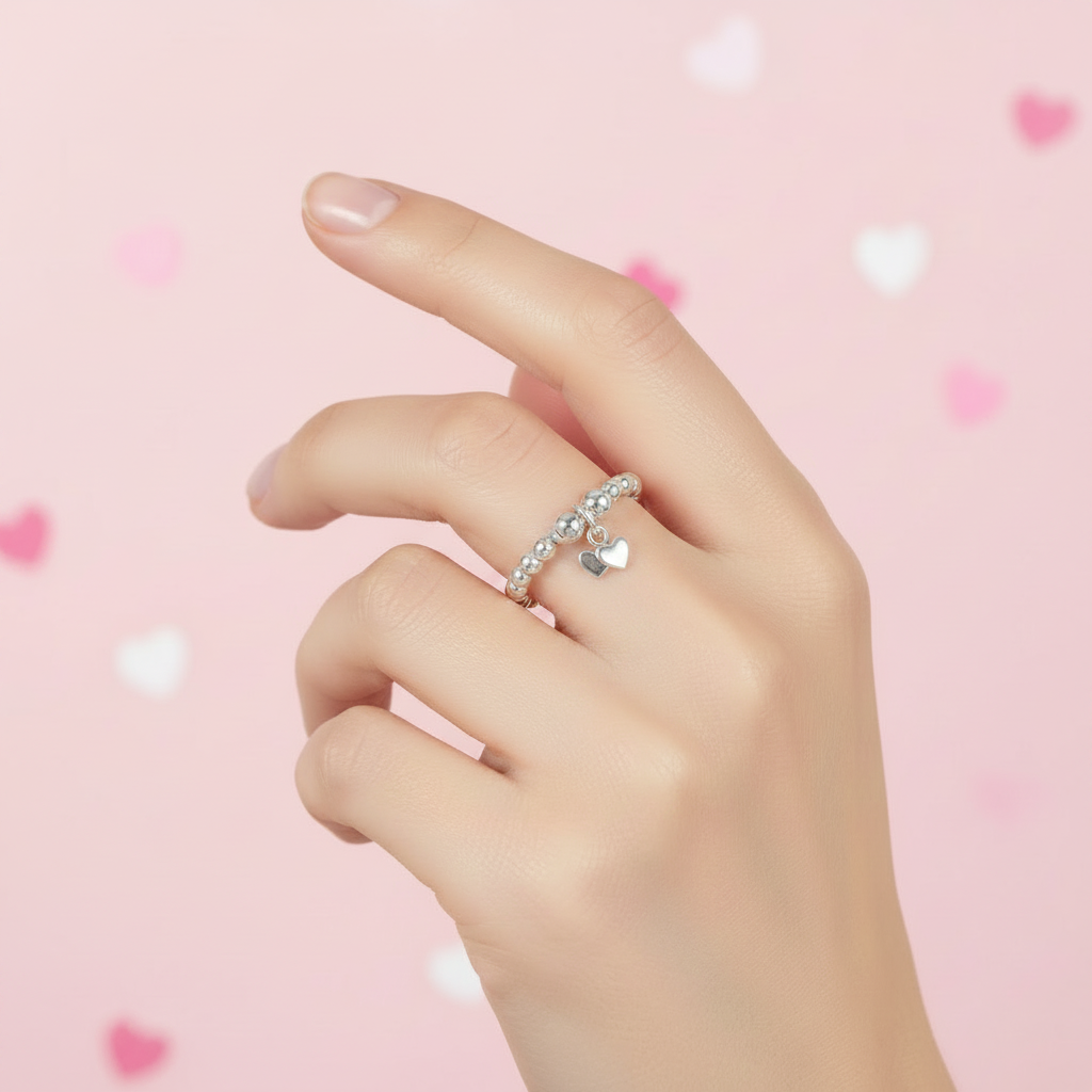Tiny Twin Hearts Ring