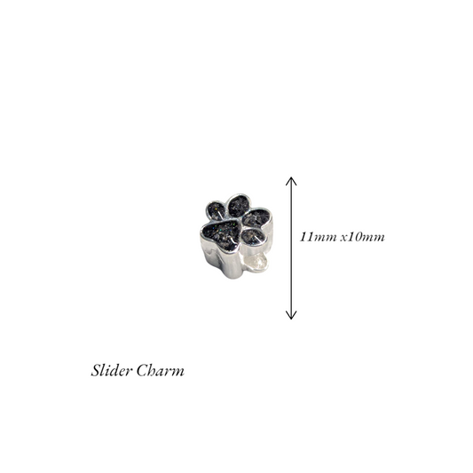 Ashes Paw Print Slider Charm