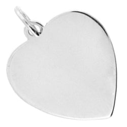 Silver Engravable Heart Charm