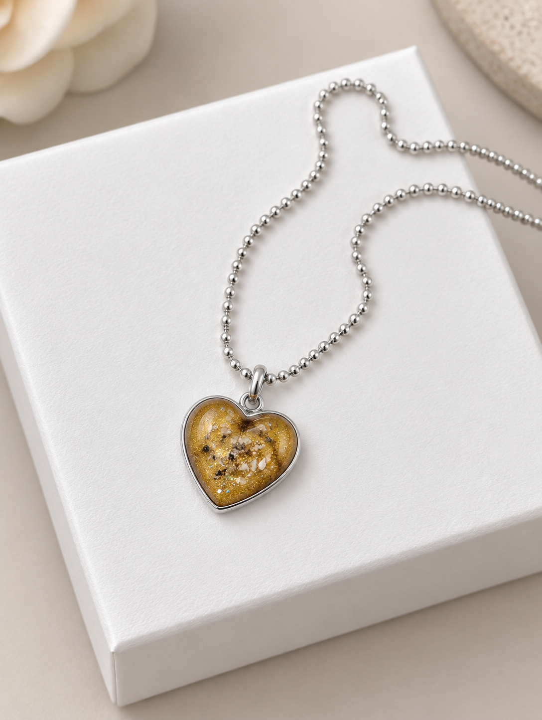 Ashes Heart Pendant Necklace