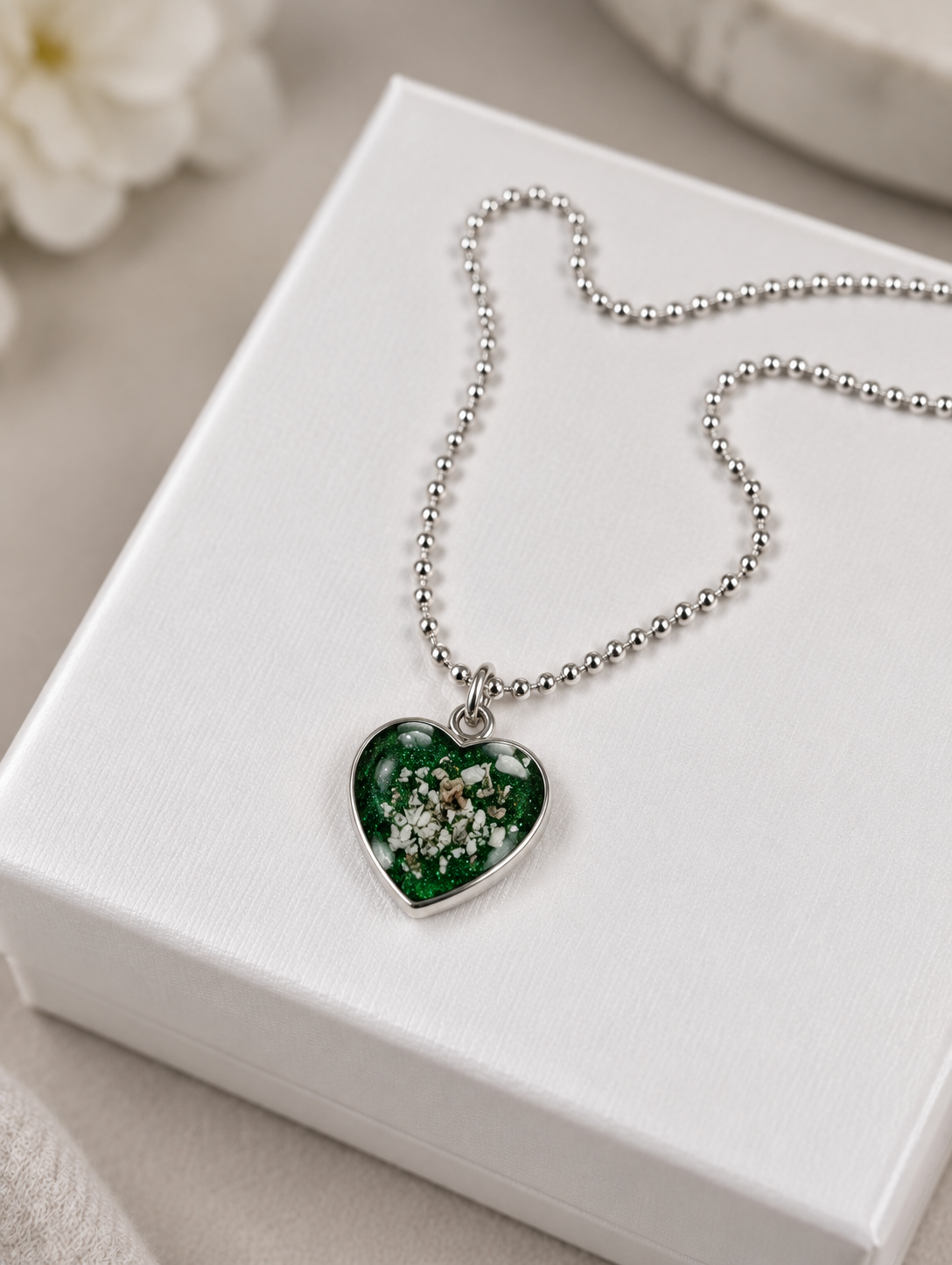 Ashes Heart Pendant Necklace