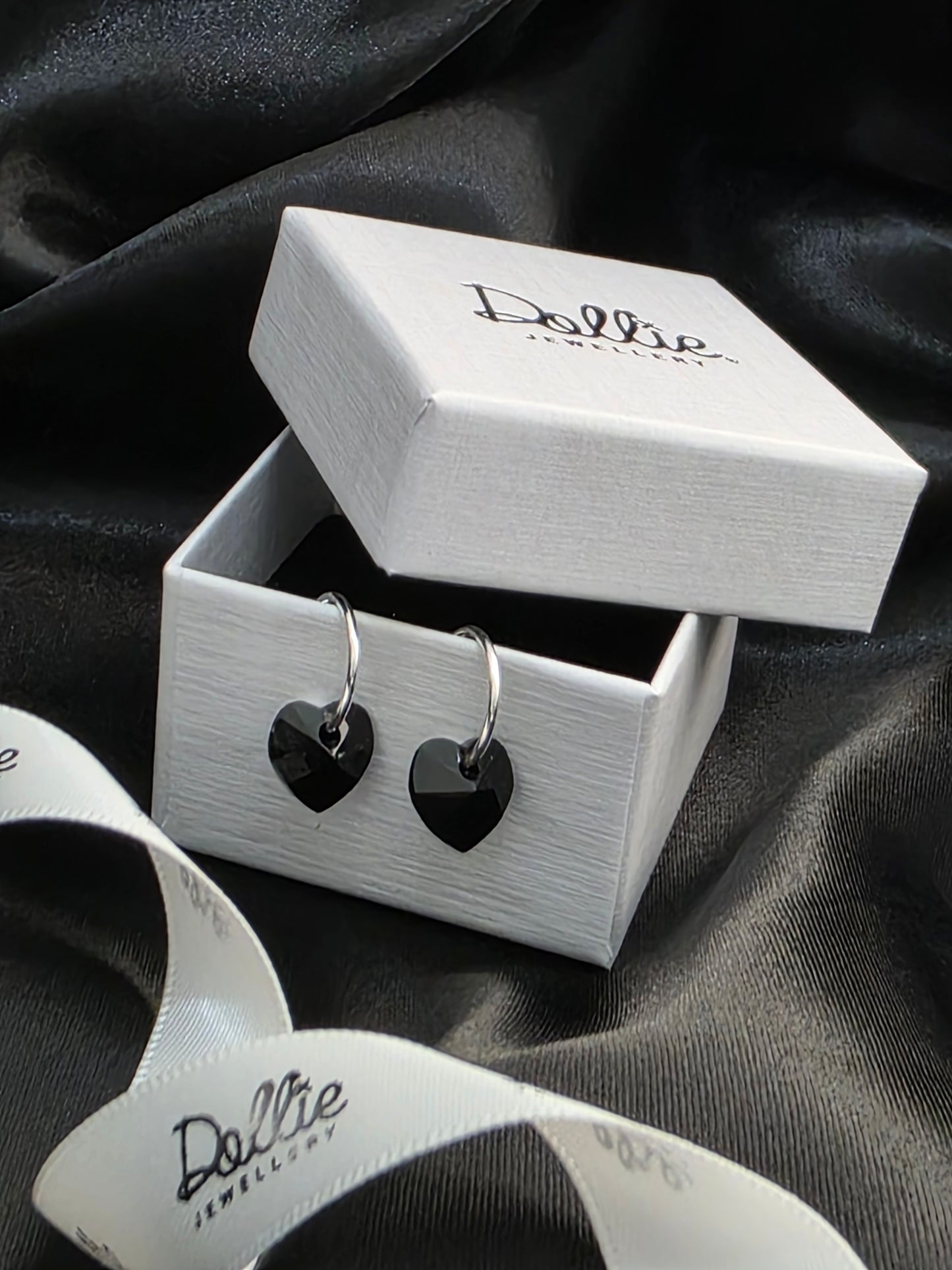 Dark Skies Crystal Hoop Earrings