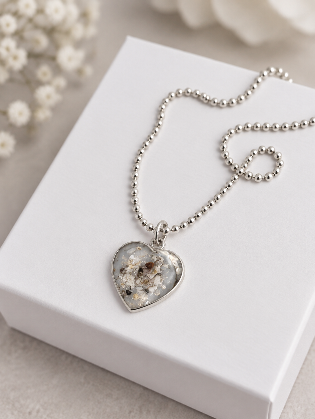 Ashes Heart Pendant Necklace