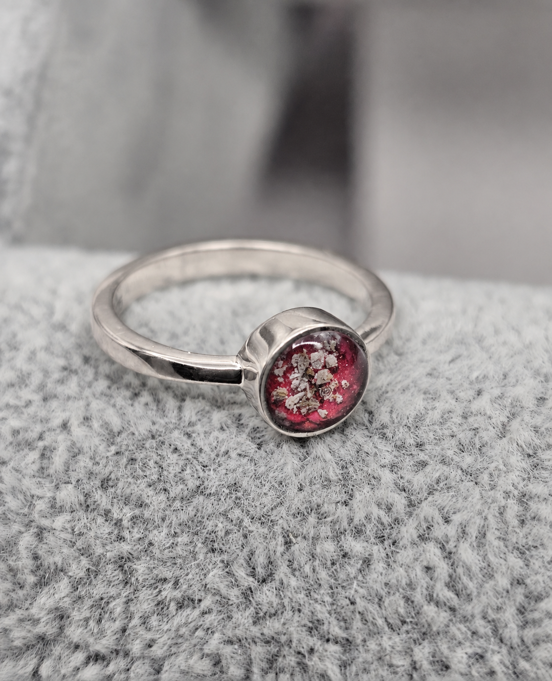 Small Round Ashes Ring