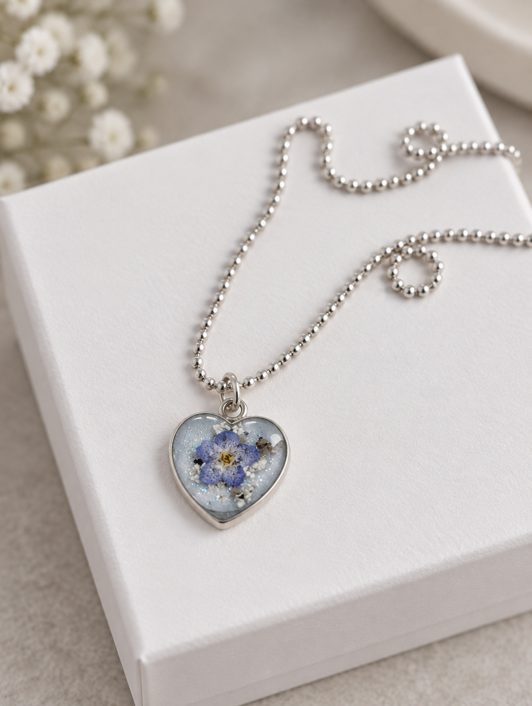 Ashes Heart Pendant Necklace
