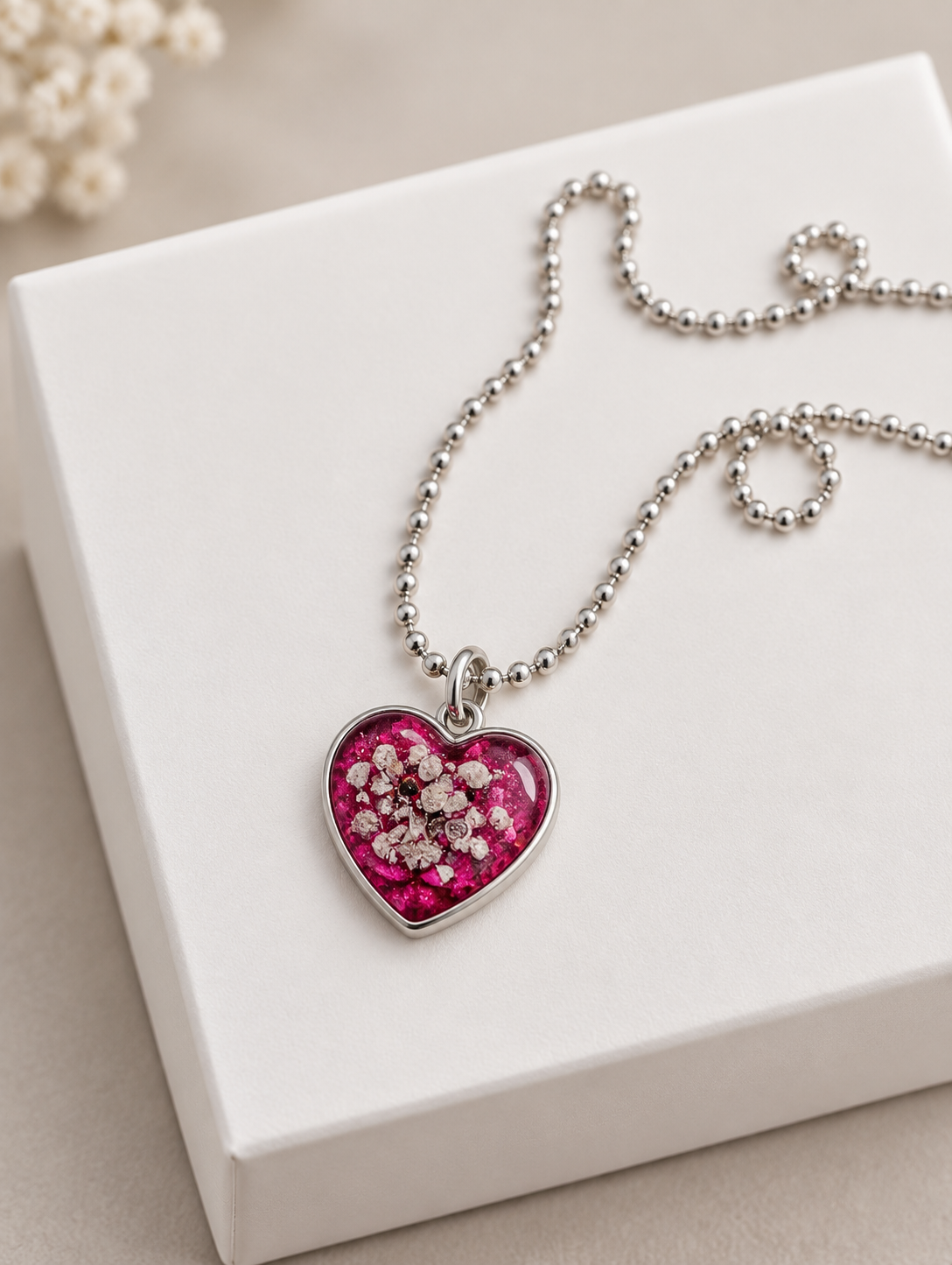 Ashes Heart Pendant Necklace