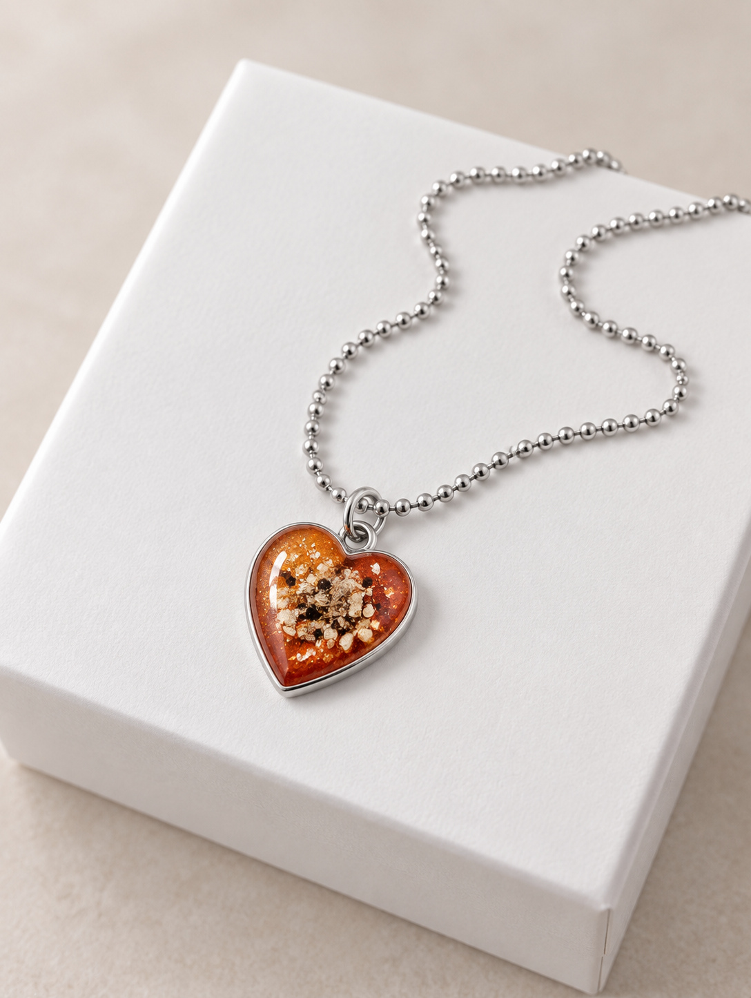 Ashes Heart Pendant Necklace