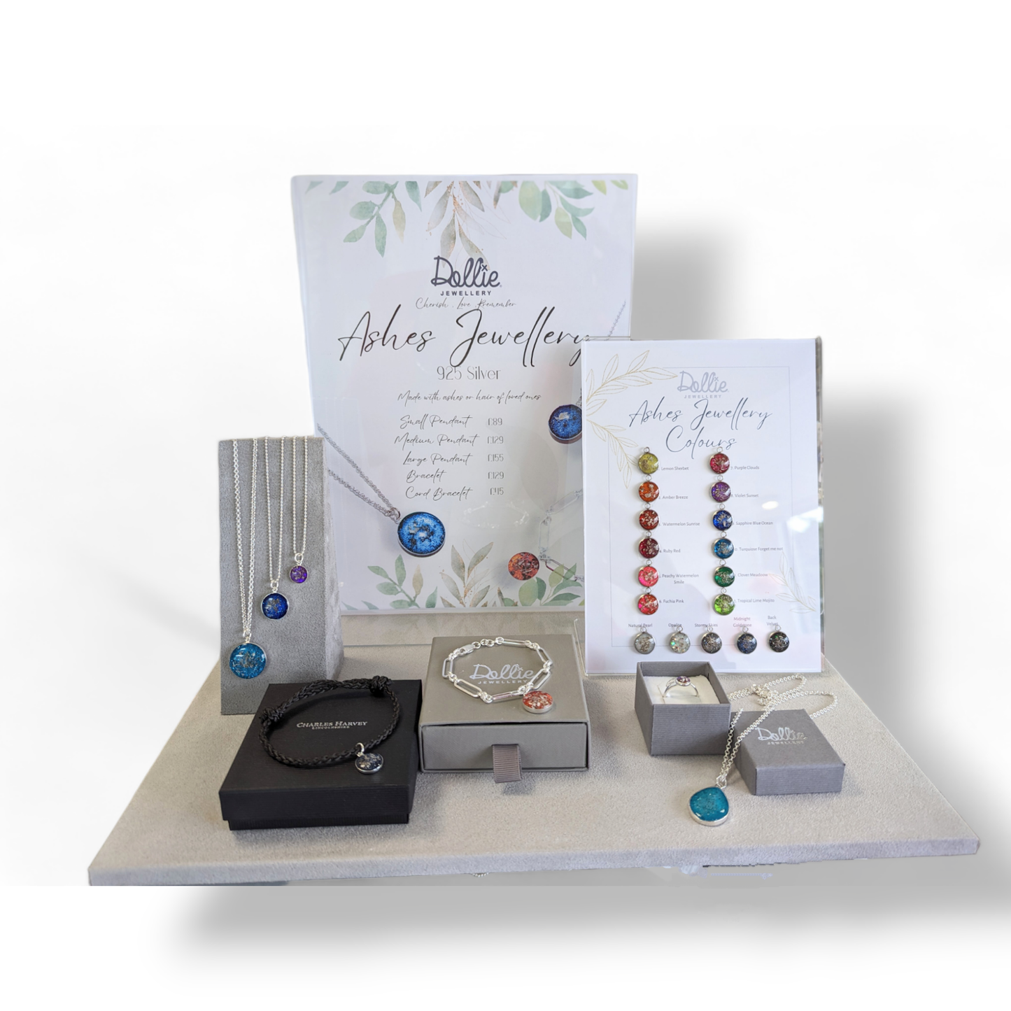 Kit de exhibición de joyas para cenizas