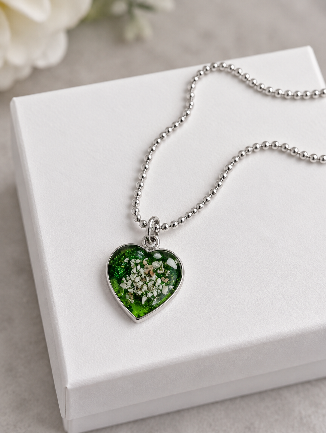 Ashes Heart Pendant Necklace