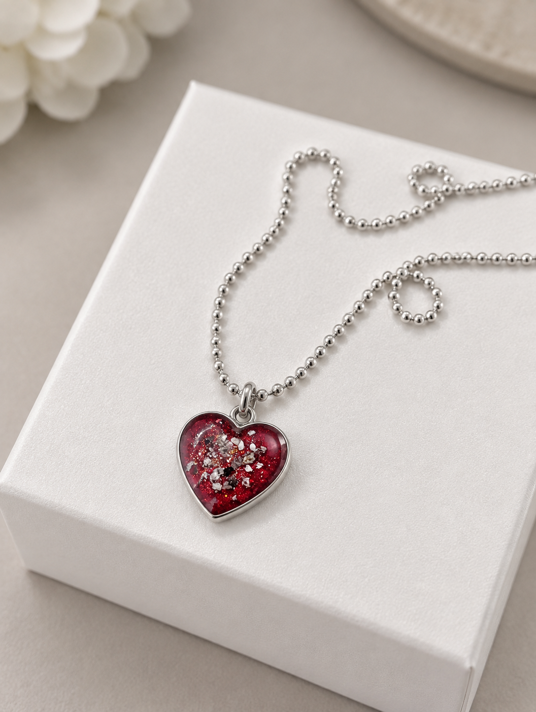 Ashes Heart Pendant Necklace