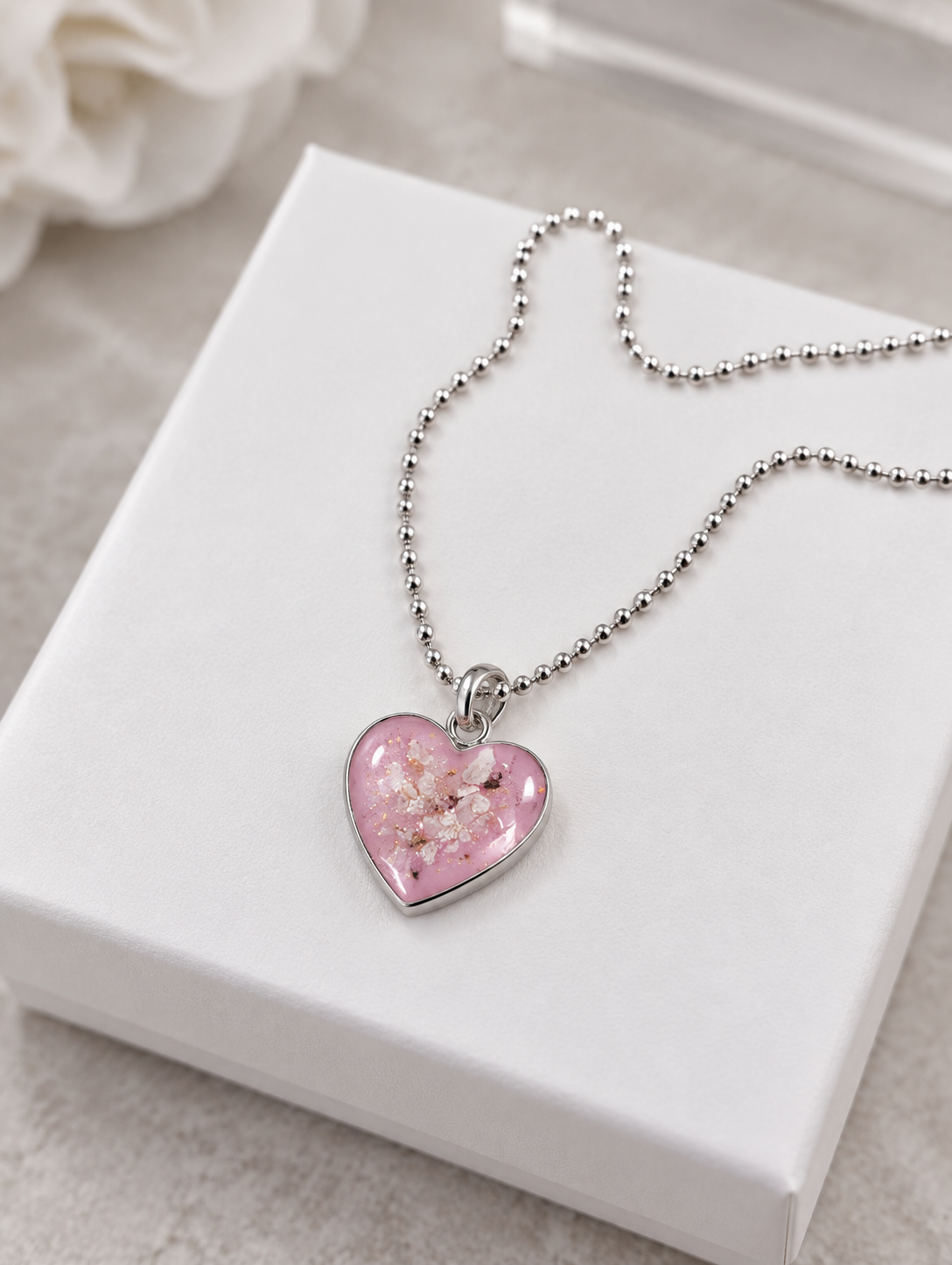 Ashes Heart Pendant Necklace