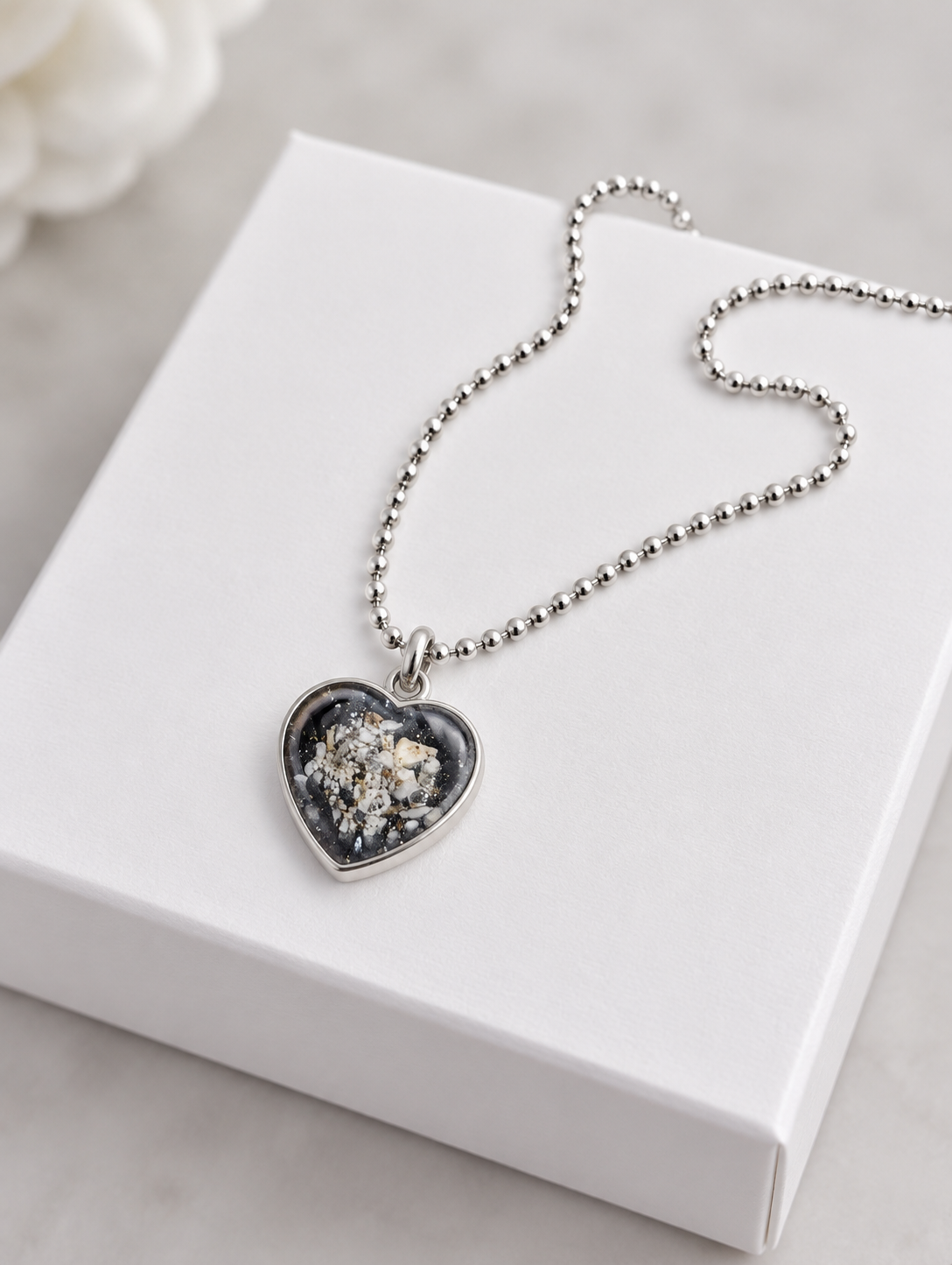 Ashes Heart Pendant Necklace
