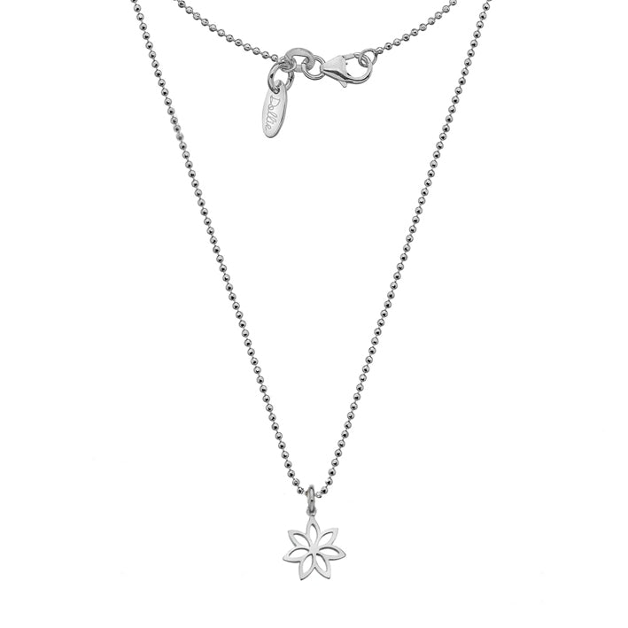 Diamond Cut Flower Necklace