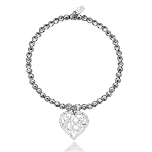 Dollie '18' Heart Bracelet