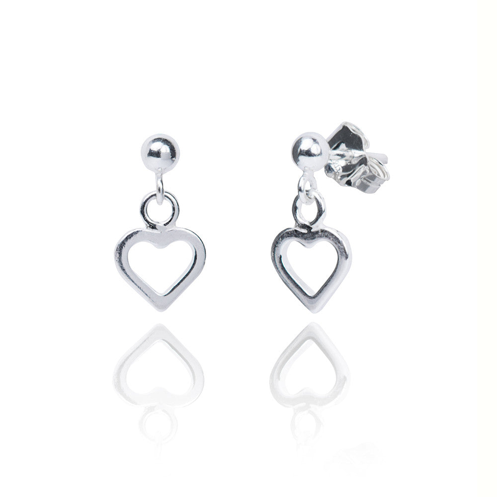Annabelle Silver Heart Earrings - E0007