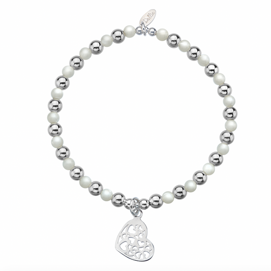 Mother of Pearl Heart of Hearts Bracelet