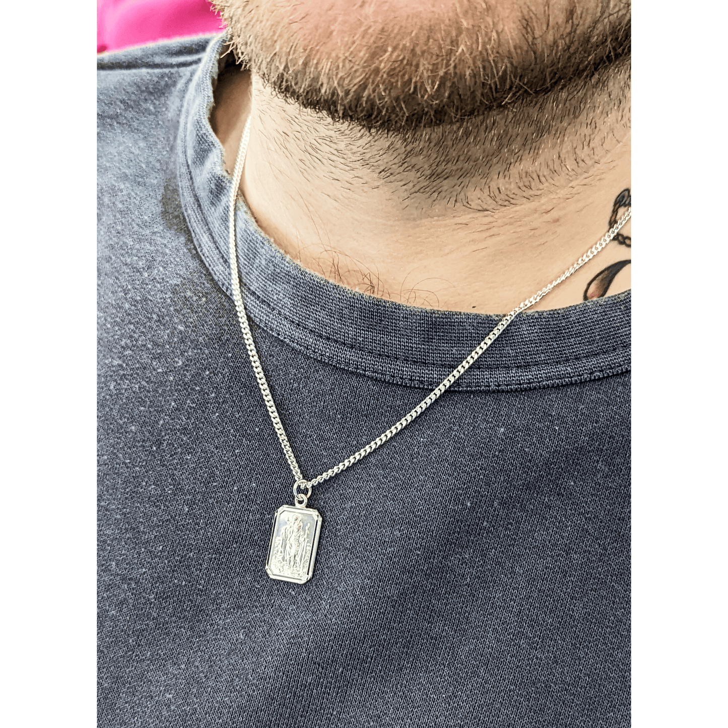 Mens St Christopher Chain