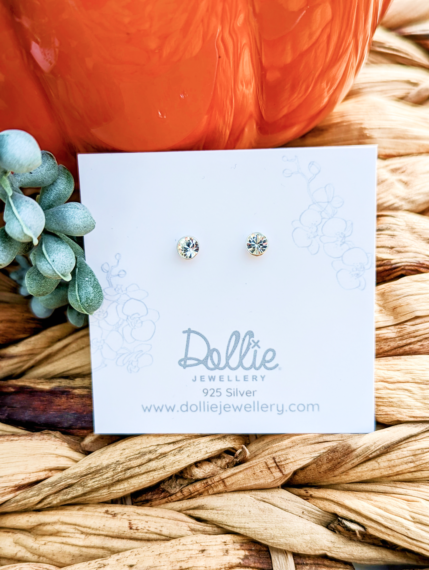 Ice White Crystal Studs