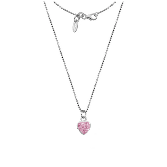 Pink Heart Sparkle Necklace